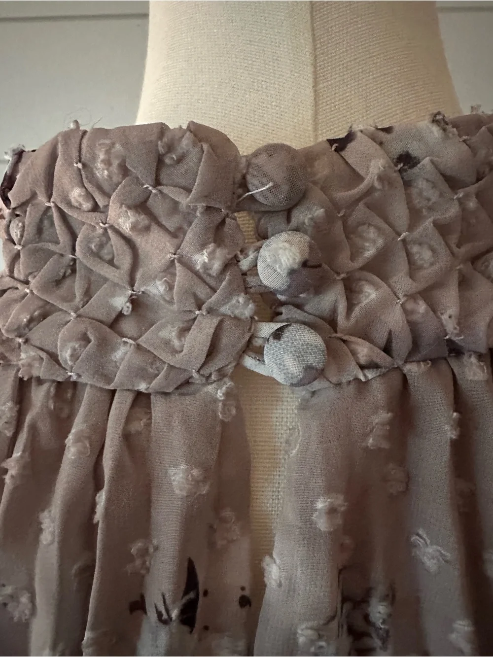 bishop + young Taupe Floral Pleated Halter Top - Picture 4 of 5